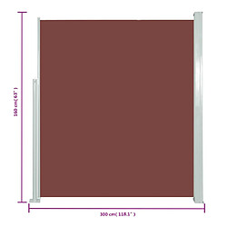 vidaXL Auvent latéral rétractable de patio 160x300 cm Marron pas cher