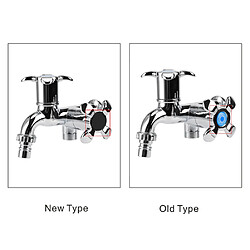 ComfortXL Robinet de machine à laver abs avec double bec et poignée, raccord g1/2