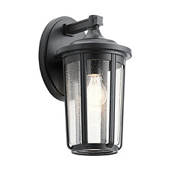 Elstead Lighting Applique murale extérieur Kichler Aluminium,verre grainé transparent Noir