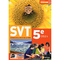 SVT, sciences de la vie et de la Terre 5e, cycle 4