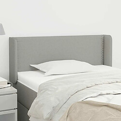 Maison Chic Tête de lit scandinave avec oreilles,meuble de chambre Gris clair 93x16x78/88 cm Tissu -MN53044