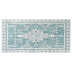 Beliani Tapis en coton vert menthe 80 x 150 cm FULLA