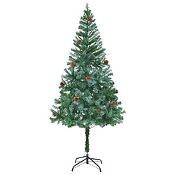 vidaXL Arbre de Noël artificiel avec pommes de pin 180 cm