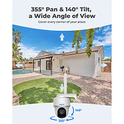 REOLINK Go PT Plus AVEC Panneau solaire - 4MP HD 4G Caméra Surveillance Batterie Sans Fil Extérieure, Pan & Tilt, Smart Détection,Vision nocturne, Zoom numérique 16x pas cher