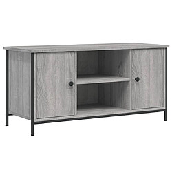 Maison Chic Meuble TV scandinave gris - Banc TV pour salon Sonoma 100x40x50 cm Bois d'ingénierie -MN40905