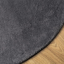 Avis vidaXL Tapis HUARTE à poils courts doux et lavable anthracite Ø 120 cm