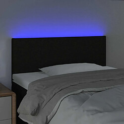 Avis Maison Chic Tête de lit scandinave à LED,meuble de chambre Noir 80x5x78/88 cm Tissu -MN99898