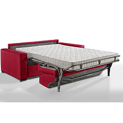 Avis Inside 75 Canapé convertible EXPRESS PREMIUM 120 cm sommier lattes RENATONISI matelas BULTEX polyuréthane rouge