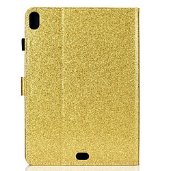 Avis Wewoo Housse Étui Coque Pour iPad Pro 11 2018 Etui à rabat horizontal en cuir avec poudre de scintillement support et fente carte doré