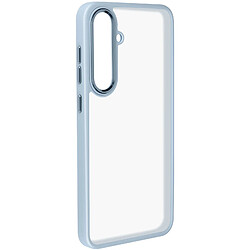 Avizar Coque pour Samsung Galaxy S24 Dos Rigide Contour Souple Design Fumé Bleu Pâle