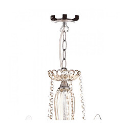 Luminaire Center Chandelier sans abats jours Raphael Chrome poli,verre à champagne 5 ampoules 70cm