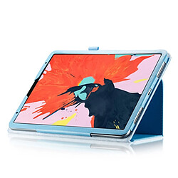 Acheter Wewoo Housse Étui Coque en cuir à rabat horizontal Texture Litchi pour iPad Pro 11 pouces 2018avec support et fonction Veille / Réveil Bleu ciel