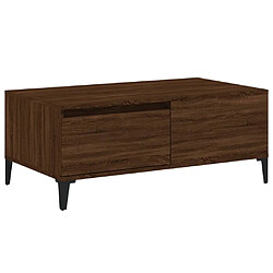 vidaXL Table basse Chêne marron 90x50x36,5 cm Bois d'ingénierie