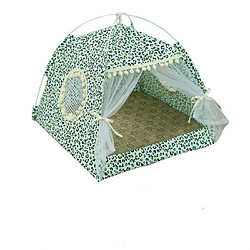 Wewoo Panier pour chien ou Chat Coussin amovible et Four Seasons Universal petits chienstaille M Vert léopard