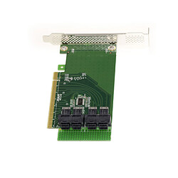 Avis Kalea-Informatique Carte Riser PCI Express 16x pour 4 SSD U.2 NVMe ou 4 ports PCIe 4x avec fiches SFF-8643. Mode Bifurcation Uniquement.