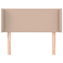 Avis Maison Chic Tête de lit scandinave avec oreilles,meuble de chambre Cappuccino 103x16x78/88 cm Similicuir -MN12808