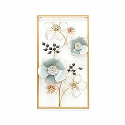 Décoration murale DKD Home Decor Métal Fleurs (50 x 5.7 x 91 cm)