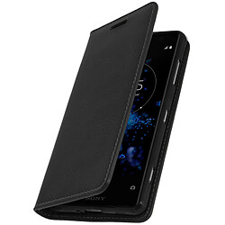 Avizar Etui Xperia XZ2 Compact Housse Cuir Portefeuille Fonction Support