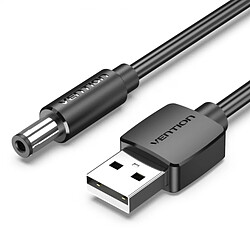 Câble d'alimentation Vention USB-A Mâle vers DC 5,5 mm - 1,5 m - Noir