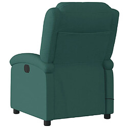 Acheter vidaXL Fauteuil de massage inclinable électrique Vert foncé Tissu