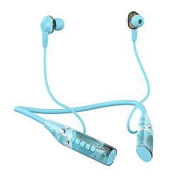 General Écouteurs Bluetooth, écouteurs sans fil Bluetooth 5.2, étanche Ipx, réduction du bruit Enc, casques stéréo Hifi Deep Bass, tour de cou magnétique, écouteurs tour de cou d'entraînement.(bleu)