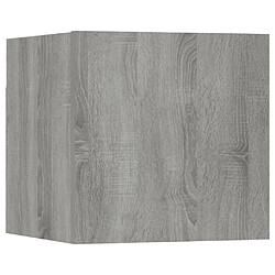 Maison Chic Ensemble de meubles TV 8 pcs | Banc TV Moderne pour salon | Meuble de Rangement - Sonoma gris Bois d'ingénierie -MN11447 pas cher