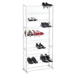 Étagère à Chaussures 30 Paires 140cm Blanc