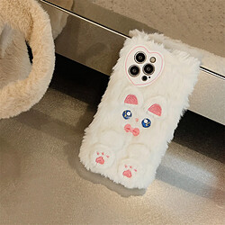 GUPBOO Étui pour iPhone13 Peluche lapin triste mignon coque de téléphone en silicone femelle