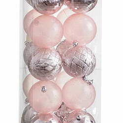 BigBuy Christmas Boules de Noël Rose 8 x 8 x 8 cm (20 Unités)