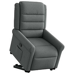 vidaXL Fauteuil inclinable Gris foncé Tissu