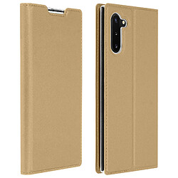 Housse Samsung Galaxy Note 10 Étui Folio Porte-carte Support Vidéo Dux Ducis Or