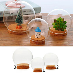 2pcs boule de verre en forme de couverture paysage terrarium conteneur couvercle vase 12 / 15cm