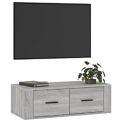 Avis vidaXL Armoire TV suspendue Sonoma gris 80x36x25 cm Bois d'ingénierie