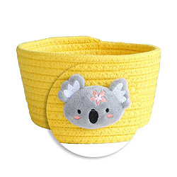 Panier De Rangement En Fil De Coton Tissé à La Main, Jouets De Table, Organisateur, Décor Koala Jaune