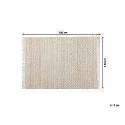 Beliani Tapis beige à motif zigzag 140 x 200 cm AFRIN