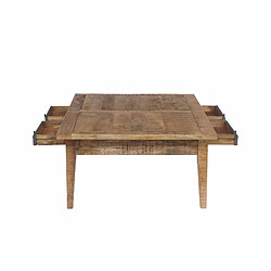 BOIS & CHIFFONS Table basse 4 tiroirs | Manguier Farm II