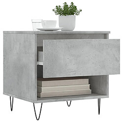 Acheter Maison Chic Lot de 2 Tables basses,Table Console pour salon gris béton 50x46x50 cm bois d'ingénierie -MN41445