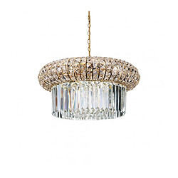 Ideal Lux Suspension Nabucco Verre Or 12 ampoules 42cm