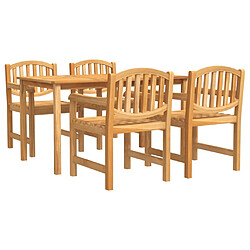 Maison Chic Ensemble de salle à manger de jardin 5 pcs,Table et chaises d'extérieur Bois de teck massif -GKD814383