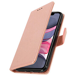 Avizar Étui iPhone 11 Housse Intégrale Porte-cartes Fonction Support rose champagne