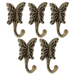 10pcs Crochet Polyvalent Mural Papillon Porte-serviettes Patère Bronze Antique