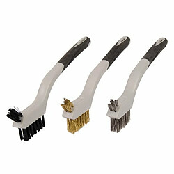 Silverline 617623 Jeu de 3 mini-brosses métalliques assorties