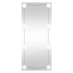 vidaXL Miroir mural avec lumières LED 30x80 cm verre rectangulaire