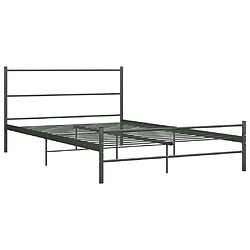 Maison Chic Lit adulte - Lit simple Cadre de lit,Structure du lit Contemporain Gris Métal 120 x 200 cm -MN84553