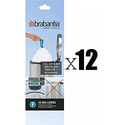 Lot de 12 rouleaux de 10 sacs poubelles h 50/60l - bra-246784x12 - BRABANTIA