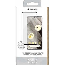 BigBen Connected Protège écran pour Google Pixel 7a Anti-rayures en Verre Trempé 2.5D Noir transparent