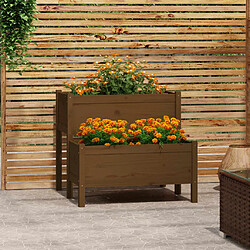 vidaXL Jardinière Marron miel 84,5x84x75 cm Bois massif de pin