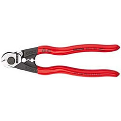 KNIPEX Cisailles à fil métallique, Long. : 190 mm, Capacité de coupe du Ø du câbles métalliques 6 mm