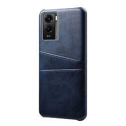 Coque en TPU + PU anti-griffes avec porte-carte, bleu pour votre Vivo Y55s 5G