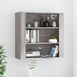 vidaXL Armoire murale Sonoma gris 80x33x80 cm Bois d'ingénierie